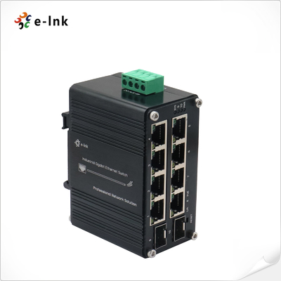 Ethernet Switch 8 Port 10/100/1000T To 2 Port 100/1000X SFP Din Rail Industrial Gigabit Switch