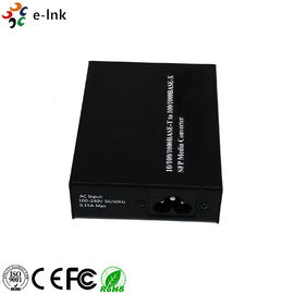 Lightweight Black Color Fiber Ethernet Media Converter Extremely Low Power Consumption