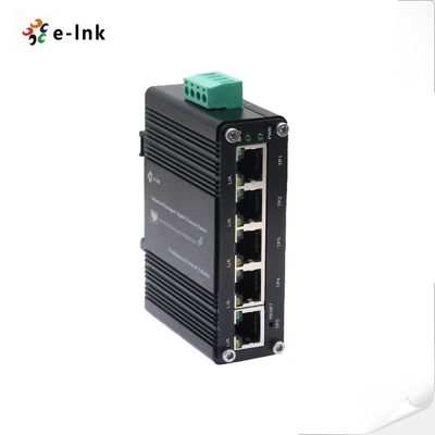 Mini Managed Industrial Ethernet Switch 12-48V DC Input IP40 Metal Housing