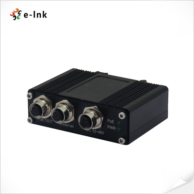EN50155 10G Industrial 30W PoE Injector with Rugged M12 Connectors 12–48V