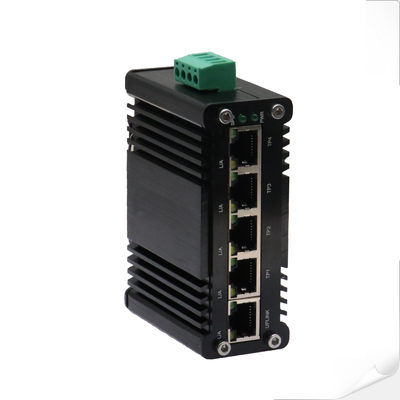 Industrial Gigabit Ethernet Switch 5 Port Wide Voltage Tough Environment