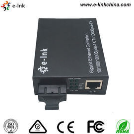 Gigabit Fiber Optic Cable Ethernet Media Converter Single Core MM Dual Fiber