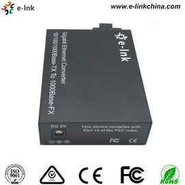 Gigabit Fiber Optic Cable Ethernet Media Converter Single Core MM Dual Fiber