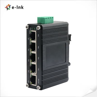 Mini 5-Port Industrial Gigabit Switch 12–48VDC -40~80°C IP40