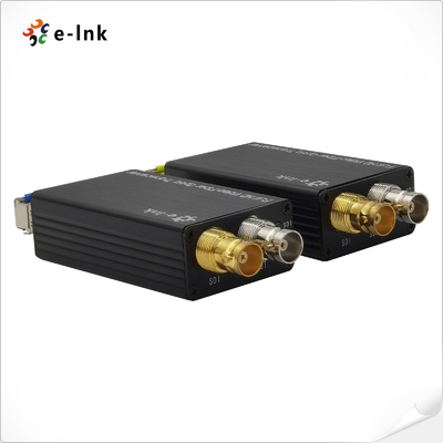 Mini Bi-Directional 3G/HD-SDI Fiber Converter with Audio 80km