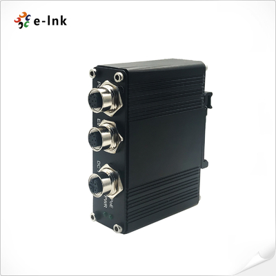 EN50155 2.5G Industrial 90W PoE Injector with Rugged M12 Connectors 12–48V