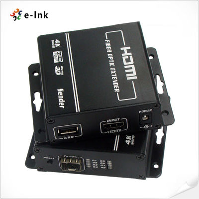 4K HDMI KVM Fiber Extender UHD 2160p USB Keyboard Mouse 300m OM3