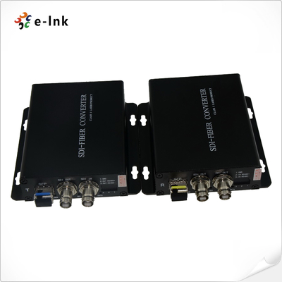 3G Simplex LC SDI Video Converter 550m RS232 With SFP Hot Plugged
