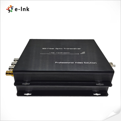 20Km Desktop Fiber To SDI Converter Built In CWDM System SFP Modules