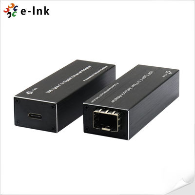 Micro Mini USB C إلى SFP Fiber Gigabit Ethernet Network Adapter 5W 9K Jumbo Frame FCC