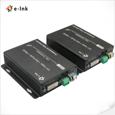 مكبرات الألياف الضوئية DVI مع KVM والصوت و RS232 و GPIO