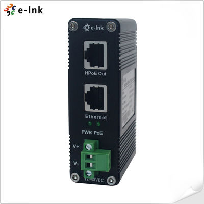 حقن PoE الصناعي Gigabit 60W ، IEEE 802.3af / at ، 12 ~ 48V DC Wide Input
