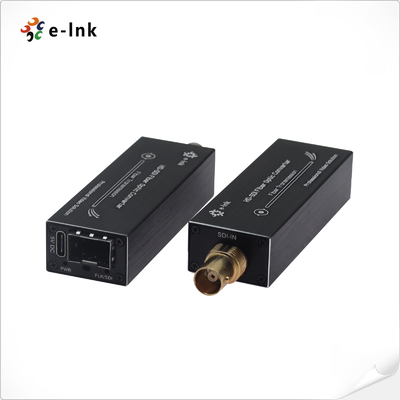 ميني HD SDI Fiber Extender 1 قناة فيديو مع نقل صوت مضمن