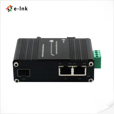محول وسائل الإعلام الصناعية 90W PoE++ Gigabit SFP Fiber Port