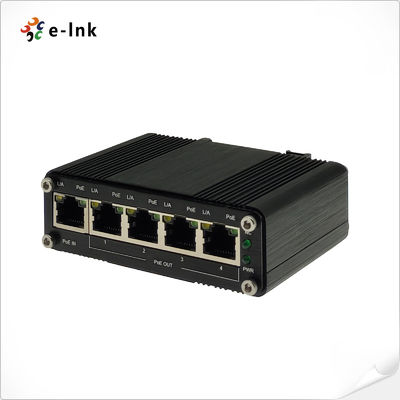 صناعية 1-Port PoE + إلى 4-Port Gigabit PoE Extender 400m Cascade