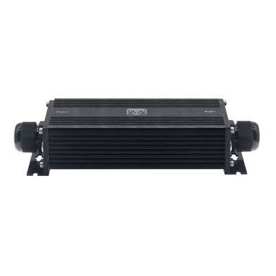 موسع جيجابت PoE صناعي IP67، مدخل واحد، مخرج واحد، 90 واط، 400 متر، متتالي