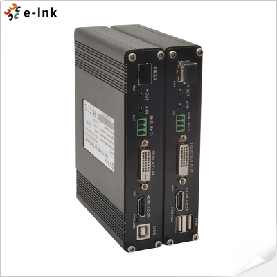 1-Ch DVI KVM Fiber Extender w USB, RS232 الصوت GPIO 1080P 60km