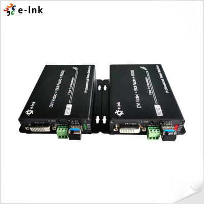 مكبر الألياف DVI مع RS232 صوت ثنائي الاتجاه 1080P تصل إلى 20 كم