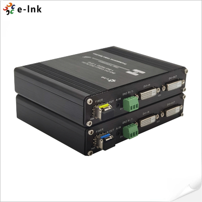 موسع ألياف DVI ثنائي الاتجاه مع RS232 صوت GPIO 1080P حتى 20 كم